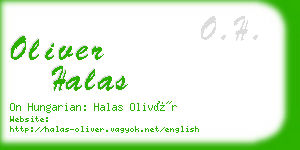 oliver halas business card